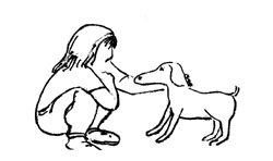 M&auml;dchen mit Hund